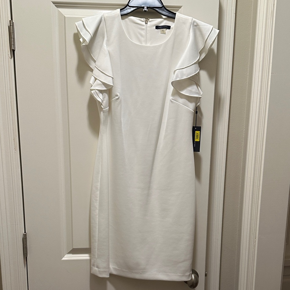 Tommy Hilfiger White Ruffle Dress